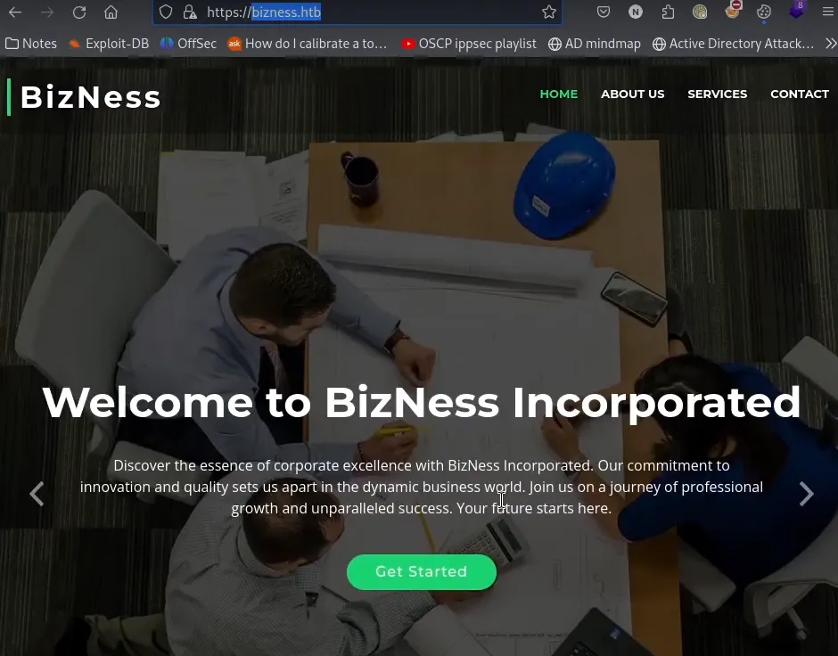 Bizness main page